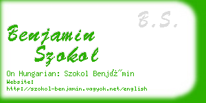 benjamin szokol business card